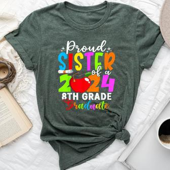 Proud Sister Of A Class Of 2024 8Th Grade Graduate Bella Canvas T-shirt - Seseable
