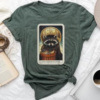 Racoon The Trash Panda Tarot Card Raccoon Lover Bella Canvas T-shirt - Monsterry CA