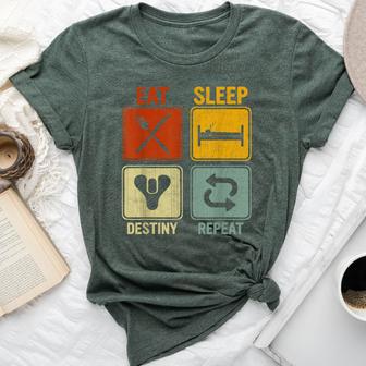 Retro For Eat Sleep Destiny Repeat Bella Canvas T-shirt - Monsterry