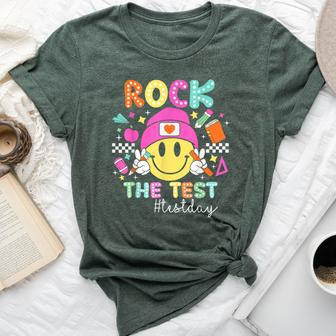 Rock The Test Testing Day Teacher Student Motivational Bella Canvas T-shirt - Seseable
