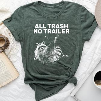 Sarcastic Raccoon All Trash No Trailer For Women Bella Canvas T-shirt - Thegiftio UK