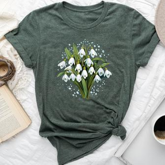 Snow Flowers With This Cool Snowdrop Flower Costume Bella Canvas T-shirt | Mazezy