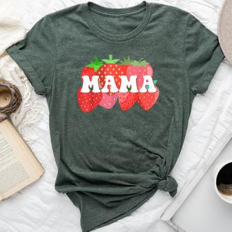 Strawberry Mama Cute Bella Canvas T-shirt - Monsterry UK