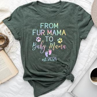 From Fur Mama To Baby Mama Est 2024 New Mom Do Tie Dye Bella Canvas T-shirt - Monsterry