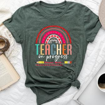 Future Teacher Cool Teacher In Progress Please Wait Bella Canvas T-shirt - Thegiftio UK