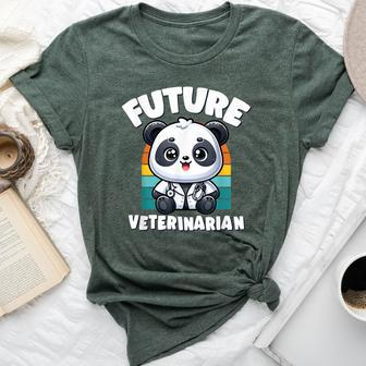 Future Veterinarian Panda Animal Care Graphic Bella Canvas T-shirt - Monsterry