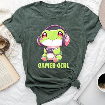 Gamer Girl Frog Gaming Kawaii Anime Gamer Frog Girls Women Bella Canvas T-shirt - Monsterry DE