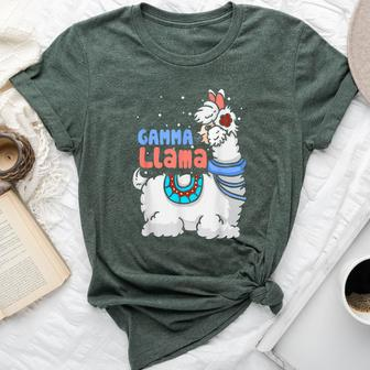 Gamma Llama Matching Family Christmas Pajamas Bella Canvas T-shirt - Monsterry