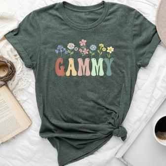 Gammy Wildflower Floral Gammy Bella Canvas T-shirt - Seseable