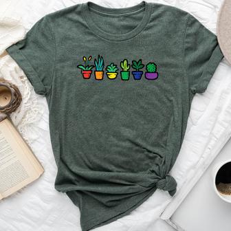 Gay Pride Plant Pots Rainbow Flag Lgbtq Gardening Men Bella Canvas T-shirt - Monsterry AU