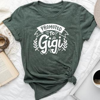 Gigi Grandma Grandmother Promoted To Gigi Bella Canvas T-shirt - Monsterry AU