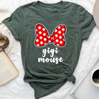 Gigi Mouse Family Vacation Bow Bella Canvas T-shirt - Thegiftio UK
