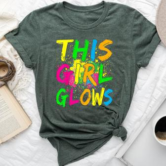 This Girl Glows 80S Retro Costume Party Bella Canvas T-shirt | Mazezy