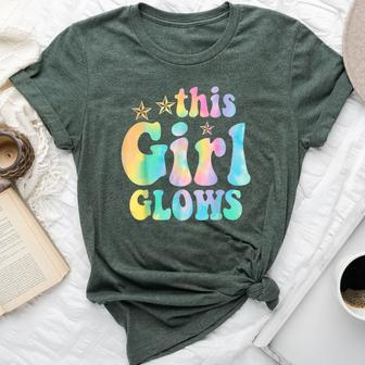 This Girl Glows For & Girls Tie Dye 80S Themed Bella Canvas T-shirt - Seseable