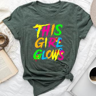 This Girl Glows Cute Girls Tie Dye Party Team Bella Canvas T-shirt - Monsterry CA