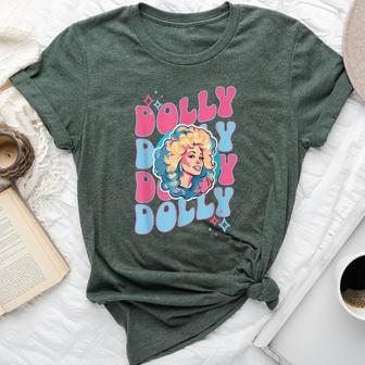 Girl Retro Personalized Dolly First Name Vintage Style Bella Canvas T-shirt - Seseable