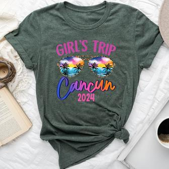 Girls Trip Cancun Mexico 2024 Sunglasses Summer Girlfriend Bella Canvas T-shirt - Seseable