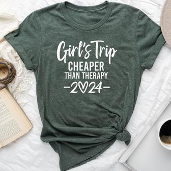 Girl's Trip Cheapers Than Therapy 2024 Sisters Trip 2024 Bella Canvas T-shirt - Seseable
