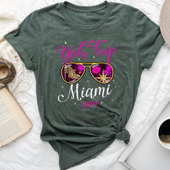 Girls Trip Miami 2024 Beach Weekend Birthday Squad Bella Canvas T-shirt - Seseable