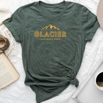 Glacier National Park Montana Hiking Souvenir Bella Canvas T-shirt - Monsterry DE