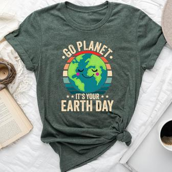 Go Planet Its Your Earth Day Retro Vintage For Men Bella Canvas T-shirt - Monsterry AU