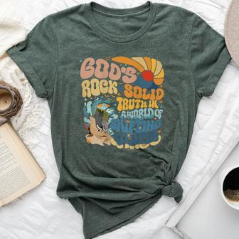 God's Rock-Solid Retro Beach Vbs 2024 Christian On Back Bella Canvas T-shirt - Monsterry DE