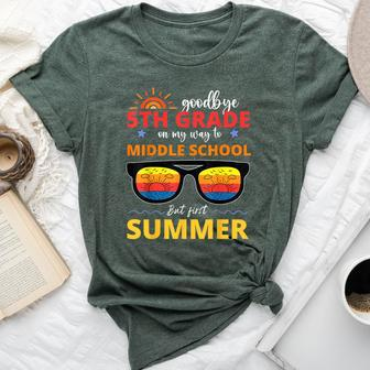 Goodbye 5Th Grade Graduation To Middle School Hello Summer Bella Canvas T-shirt - Monsterry