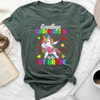 Goodbye Kindergarten Hello 1St Grade Graduation Unicorn Girl Bella Canvas T-shirt - Monsterry