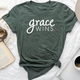 Grace Wins Christian For Of Faith Who Love Jesus Bella Canvas T-shirt - Monsterry UK