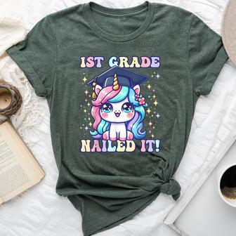 Graduation 1St Grade Unicorn Nailed It Girls Grad Magical Bella Canvas T-shirt | Mazezy AU