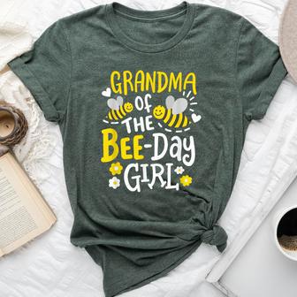 Grandma Of The Bee-Day Girl Birthday Party Matching Family Bella Canvas T-shirt - Monsterry UK