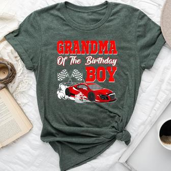 Grandma Of The Birthday Boy Race Car Party Racing Family Bella Canvas T-shirt - Seseable
