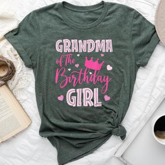 Grandma Of The Birthday Girl Cute Pink Matching Family Bella Canvas T-shirt - Thegiftio UK