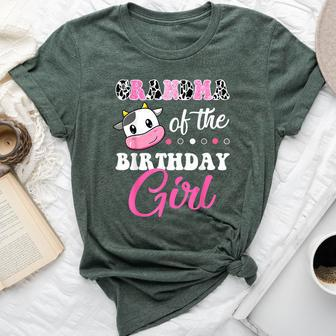 Grandma Of The Birthday Girl Family Matching Farm Cow Bella Canvas T-shirt | Mazezy