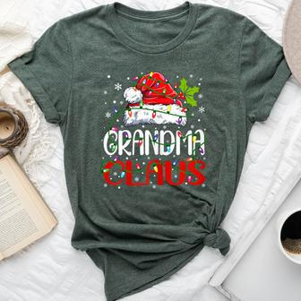 Grandma Claus Christmas Santa Matching Family Xmas Pajamas Bella Canvas T-shirt - Monsterry