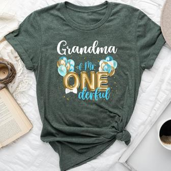 Grandma Of Mr Onederful 1St Birthday First One-Derful Bella Canvas T-shirt - Seseable