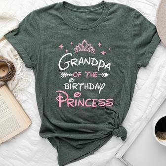 Grandpa Of The Birthday Princess Toddler Kid Girl Family Bella Canvas T-shirt - Monsterry UK