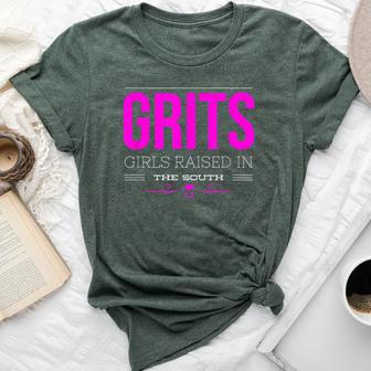 Grits Girls Raised In The South For Women Bella Canvas T-shirt - Monsterry UK