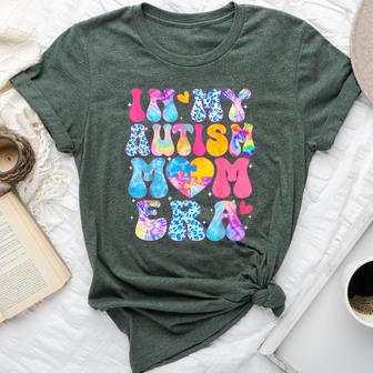 Groovy In My Autism Mom Era Autism Awareness Day Womens Bella Canvas T-shirt | Mazezy