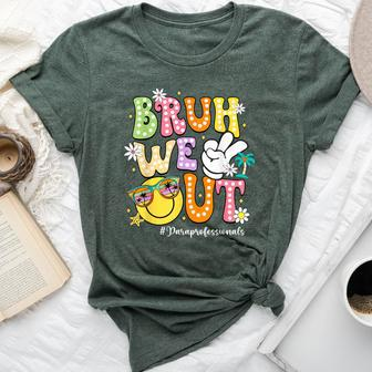 Groovy Bruh We Out Paraprofessionals Last Day Of School Bella Canvas T-shirt - Monsterry AU