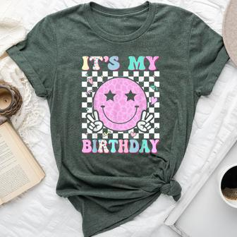 Groovy It's My Birthday Ns Girls Smile Face Bday Bella Canvas T-shirt | Mazezy UK