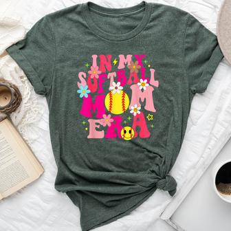 Groovy In My Softball Mom Era Life Game Day Vibes Mama Pink Bella Canvas T-shirt - Monsterry DE