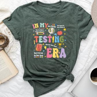 Groovy In My Testing Era Teacher Testing Day Motivational Bella Canvas T-shirt | Mazezy