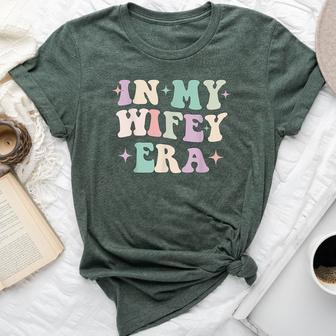 Groovy In My Wifey Era Engagement Fiance Bride Bella Canvas T-shirt - Seseable