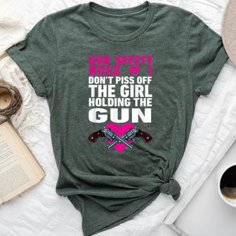 Gun Safety Rule Don't Piss Of The Girl Holding The Gun Bella Canvas T-shirt - Thegiftio UK
