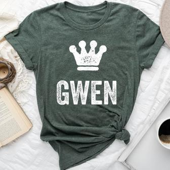 Gwen The Queen Crown & Name Called Gwen Bella Canvas T-shirt - Seseable
