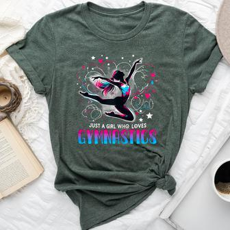 Gymnastics Just A Girl Who Loves Gymnastics Bella Canvas T-shirt - Seseable