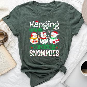 Hanging With My Cardiology Nurse Snowmies Christmas Nursing Bella Canvas T-shirt - Seseable