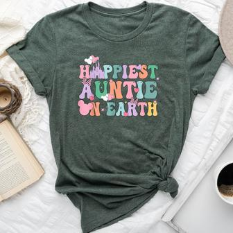 In My Happiest Auntie On Earth Era Groovy Aunt Mother's Day Bella Canvas T-shirt - Monsterry