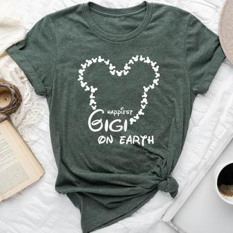 The Happiest Gigi On The Earth Grandma Womens Bella Canvas T-shirt | Mazezy